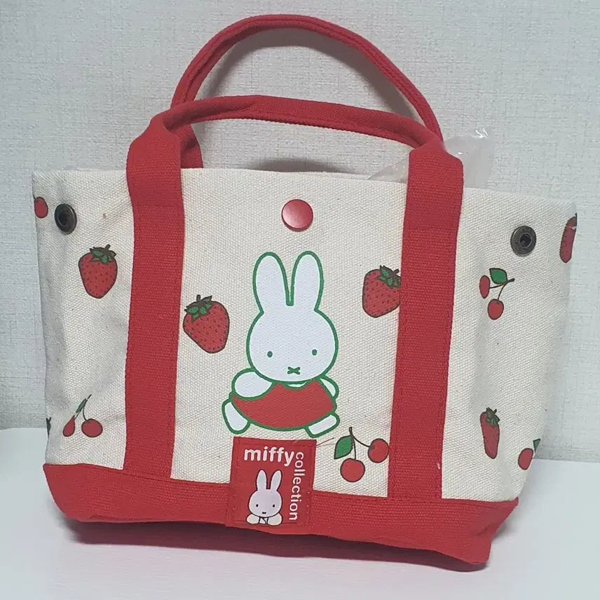 [BUNJANG] Miffy Canvas Tote Bag (Yellow/Red) / [개당]미피 에코백 캔버스 토트백 가방_노랑 레드