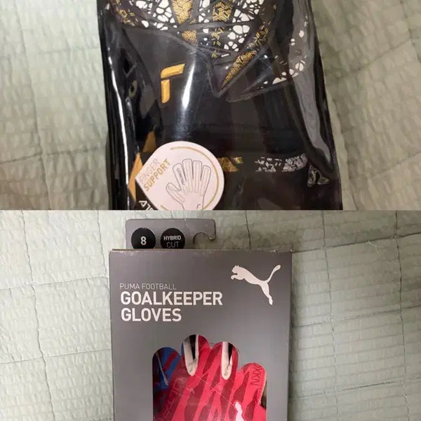 [BUNJANG] Reusch Gold X + Puma Ultra Grip 1 Goalkeeper Gloves Bundle / 골키퍼장갑 묶음 판매(로이쉬골드X+푸마울트라그립1)