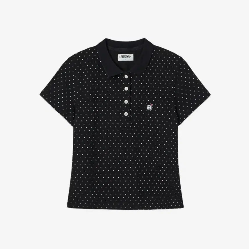 [BUNJANG] aeaeDot Dot Collar T-Shirt / aeaeDot Pk T-Shirts(도트 카라 티셔츠)