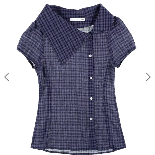 [BUNJANG] ONSKAR Drape Blouse Navy / 온스카 드레이프 블라우스 네이비 2