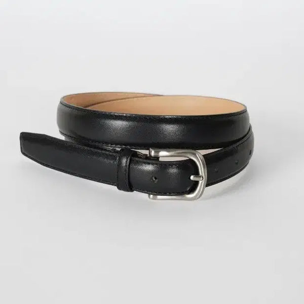 [BUNJANG] The Row Italian Brass Leather Belt Black Silver / [2]인더로우 이탈리안 브라스 레더 벨트 블랙 실버