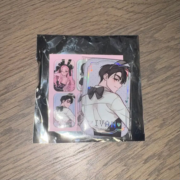 [BUNJANG] A-Stage Aniplex Maid Ticket Luca & Ivan Square Can Badge Set / 에이스테 애니플러스 메이드 티켓 루카 & 이반 사각 캔뱃지