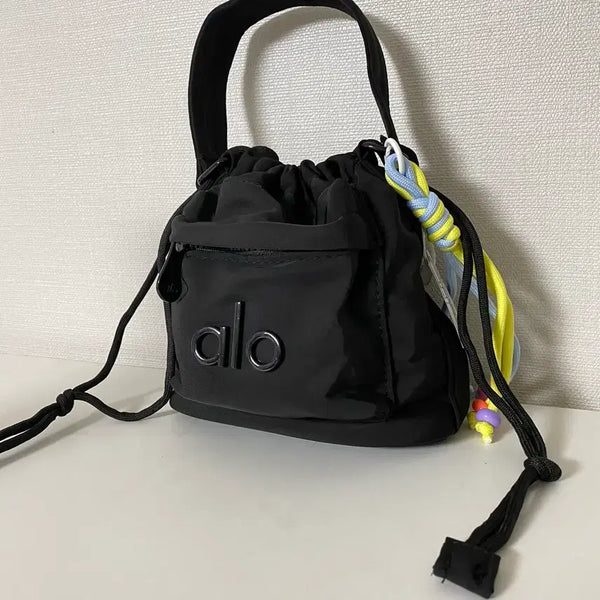 [BUNJANG] ALO Emblem Bucket Bag Black / 알로 엠블럼 버킷백 블랙