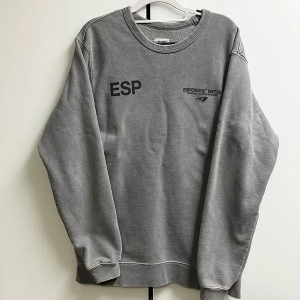 [BUNJANG] Espionage Pigment Grey Sweatshirt L / 에스피오나지 피그먼트 그레이 맨투맨 L