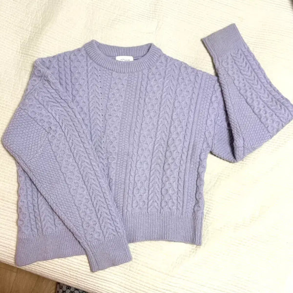 [BUNJANG] AHWE Lavender Knit Sweater M / 아위 라벤더 니트, M, 색깔넘이쁨