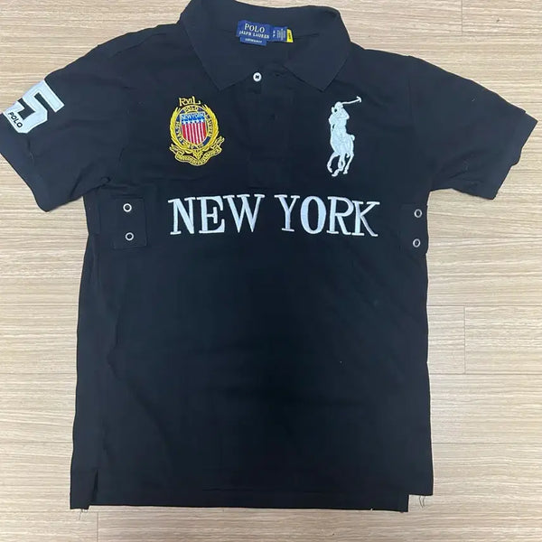 [BUNJANG] Polo Ralph Lauren New York Big Pony T-Shirt Black Size S / 폴로 랄프로렌 뉴욕 빅포니 카라티 블랙 S사이즈