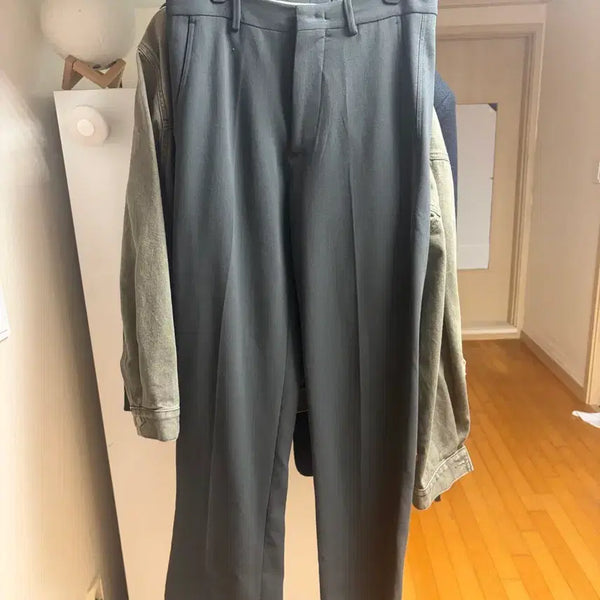[BUNJANG] Numare Heavy Wool Wide Slacks Dark Green / 누마레 헤비울 와이드 슬랙스 다크그린
