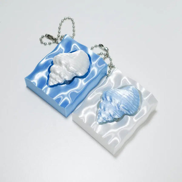 [BUNJANG] Summer Beach Seashell Conch Clicker Keychain / 여름 바다 소라 조개 클리커 키링