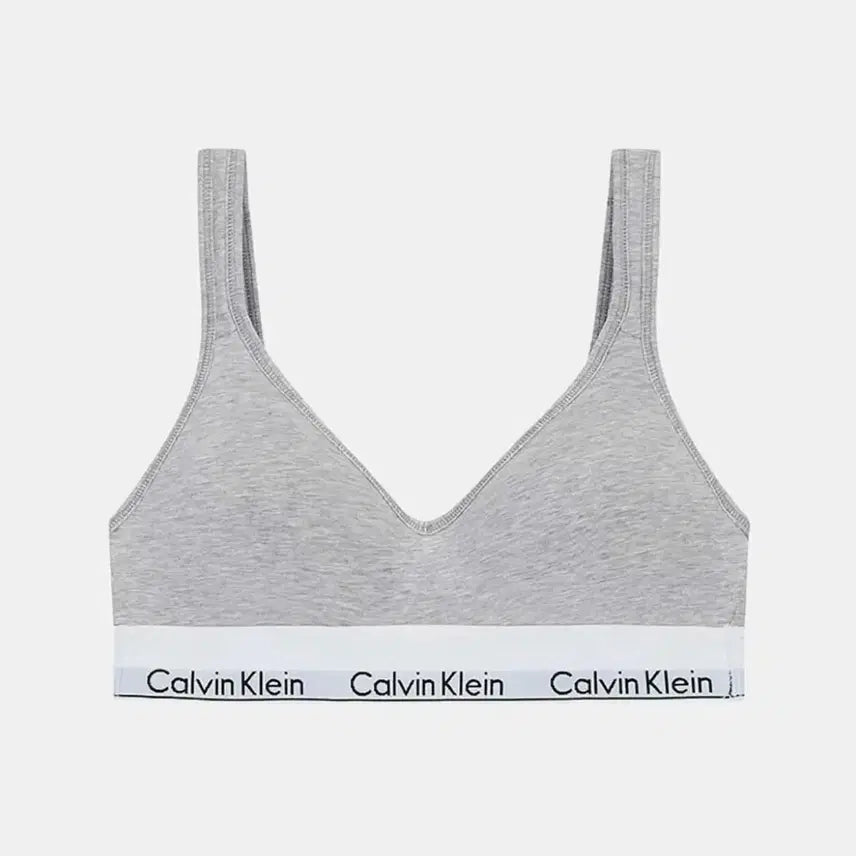 [BUNJANG] Calvin Klein Women's Icon Cotton Modal Scoopback Bralette - Grey / 캘빈클라인 여성 브라렛 그레이 원가9만원