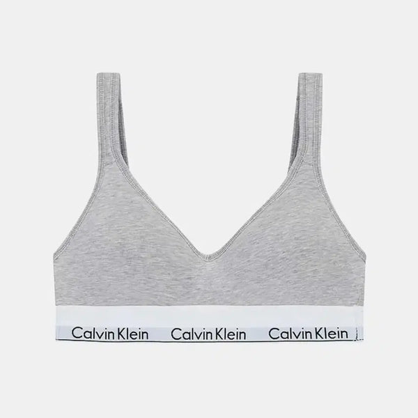 [BUNJANG] Calvin Klein Women's Icon Cotton Modal Scoopback Bralette - Grey / 캘빈클라인 여성 브라렛 그레이 원가9만원