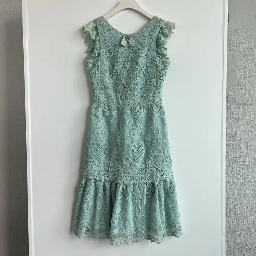 [BUNJANG] S Blanc Mint Lace Mermaid Dress / (27만원새상품) 에스블랑 민트 레이스 머메이드 원피스
