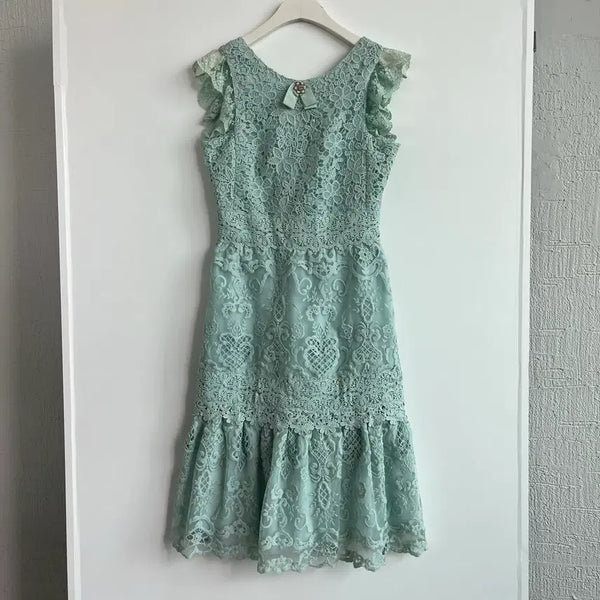 [BUNJANG] S Blanc Mint Lace Mermaid Dress / (27만원새상품) 에스블랑 민트 레이스 머메이드 원피스