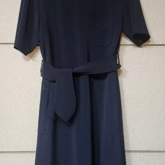 [BUNJANG] Hazzys Navy Belted Dress / 헤지스  원피스 85-160