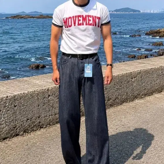[BUNJANG] Men's Linen Denim Pants XL / 남성 린넨 데님 팬츠 XL