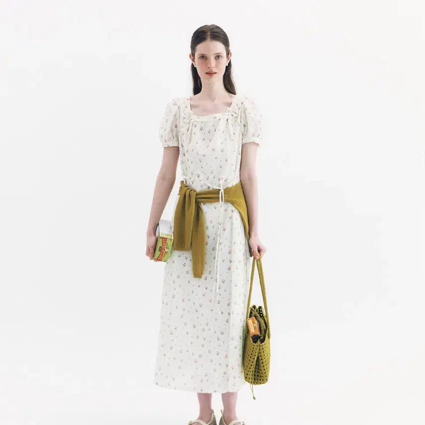 [BUNJANG] Noirnine Flower Square Neck Dress / 누아르나인 원피스(17만원대)
