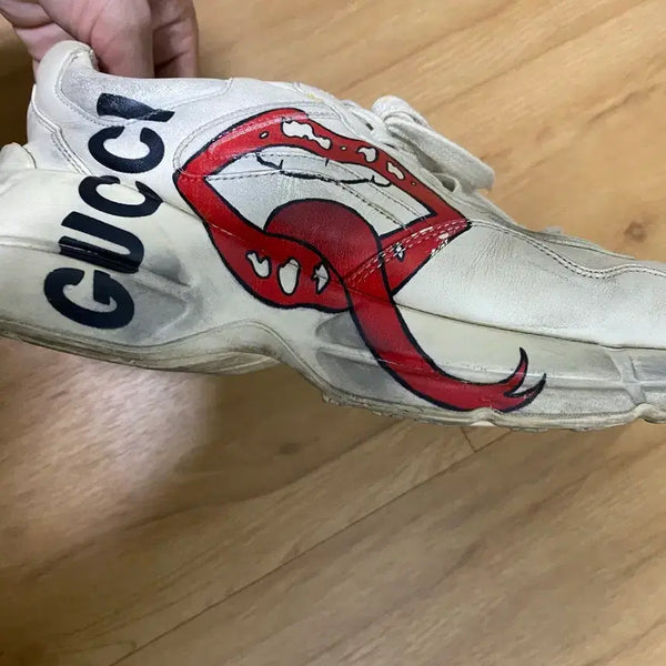 [BUNJANG] Gucci Rhyton Sneakers Size 7 / 급처 정품 구찌 립 입술 더티 라이톤 스니커즈 7사이즈