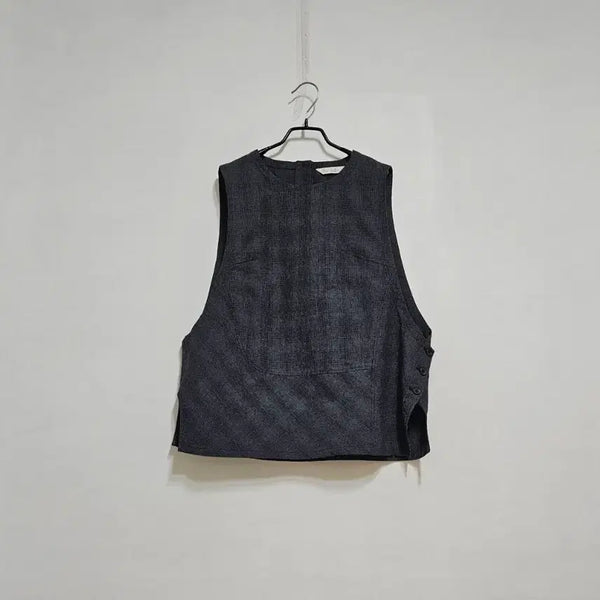 [BUNJANG] ISAE Button Detail Vest Dark Grey / 이새 ISAE 단추장식 조끼