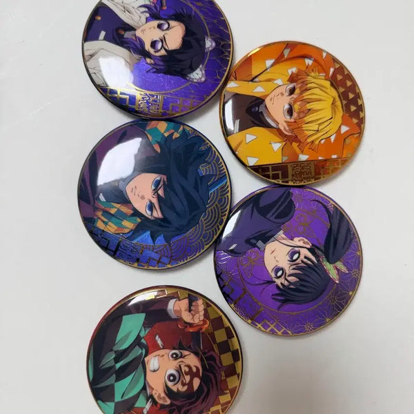 [BUNJANG] Demon Slayer 5-Piece Character Pin Set / 귀멸의 칼날 굿즈 뱃지 5종 세트