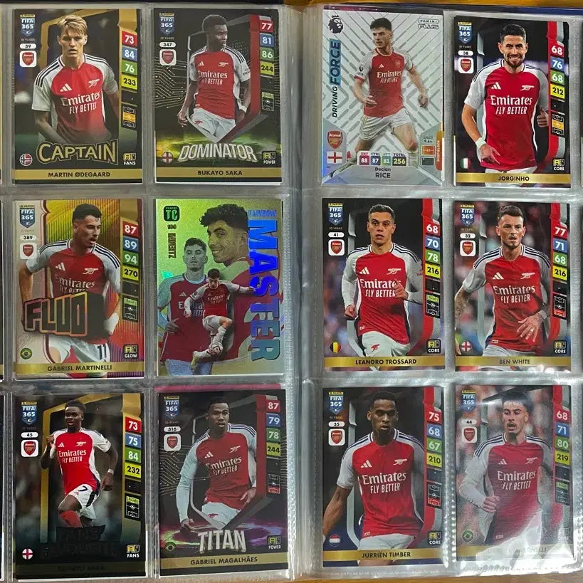 [BUNJANG] Arsenal FC EPL Champions Team Set Panini Football Cards / 아스날 EPL 우승팀 세트 컬렉션 파니니 축구카드