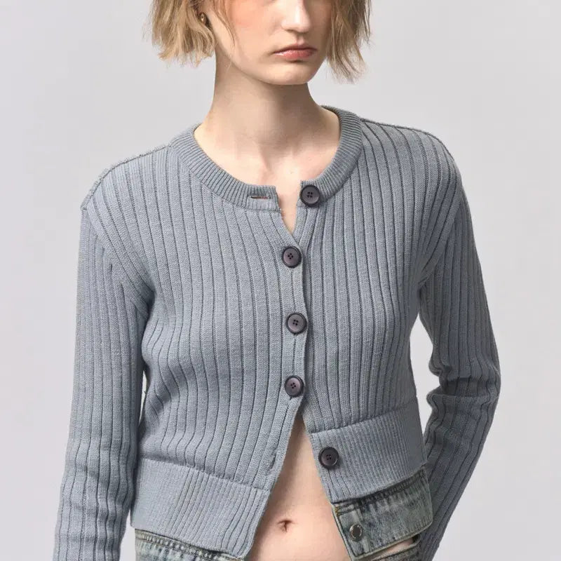 [BUNJANG] Jiyeongjun Asymmetrical Denim Cardigan / 지영준 언발란스 데님 가디건 (34만원대)