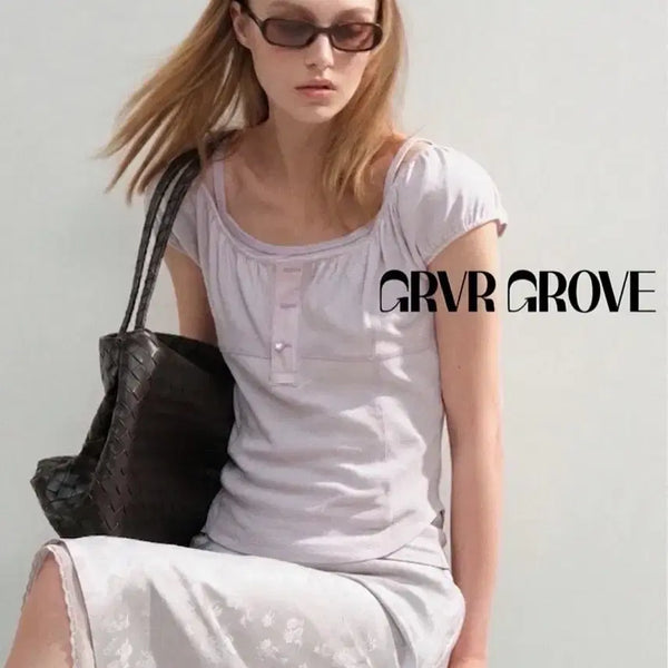 [BUNJANG] Grove JOEY TOP T-shirt and Camisole Set / 그로브 JOEY TOP 티셔츠 나시 세트