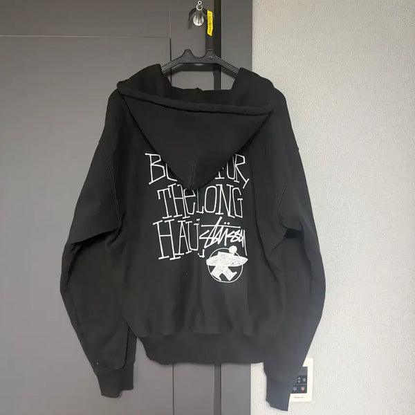 [BUNJANG] Stussy Longhole Zip Hoodie Black L / [L] 스투시 롱홀 집 후디 블랙