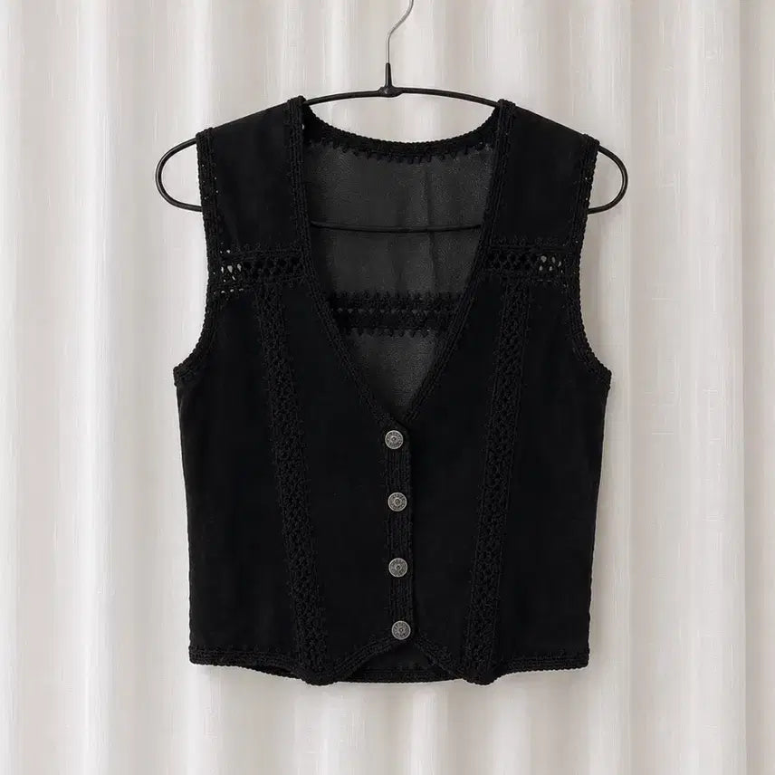 [BUNJANG] Vintage Real Leather Two-Way Suede & Smooth Leather Vest / 미국 빈티지 리얼 레더 투웨이 스웨이드 & 스무스 가죽 베스트 조끼