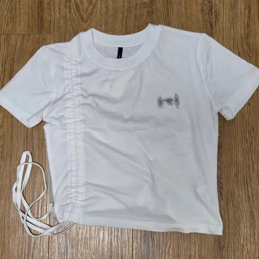 [BUNJANG] Flare Up Shirring T-Shirt (FL-103) / (택O 새상품) 플레어업 셔링 반팔 티셔츠 Chiffon Shirring T-Shirts (FL-103)