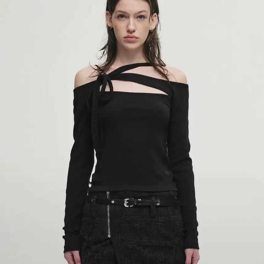[BUNJANG] SERIC Tangle Strap Top Black / 세릭 탑