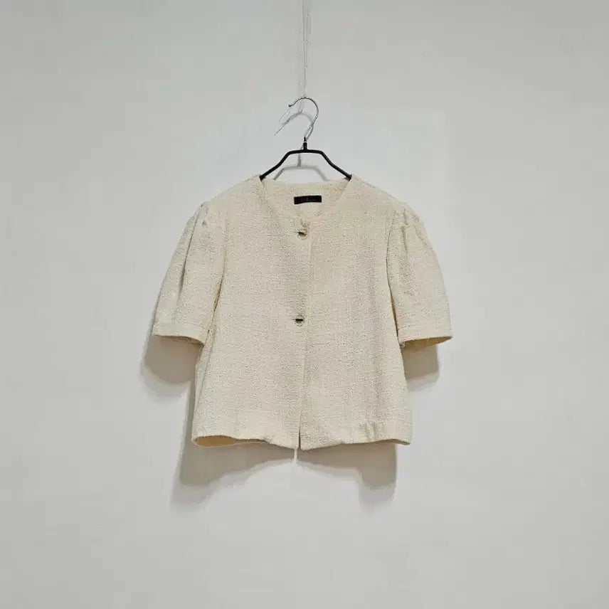 [BUNJANG] Double Coco J Tweed Short Sleeve Jacket / 더블코코J 트위드 반팔자켓