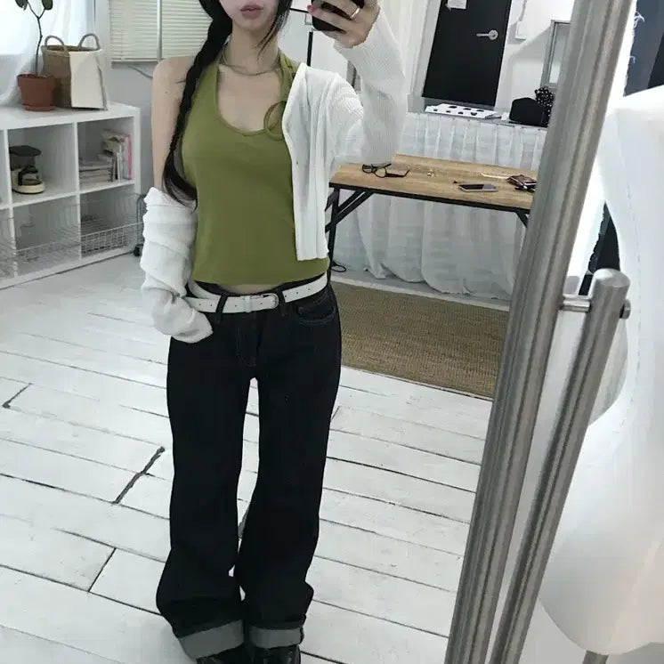 [BUNJANG] Kirev 201 Low Straight Jeans (S, Indigo) / 키레브 201 로우 스트레이트 청바지 (s, indigo)