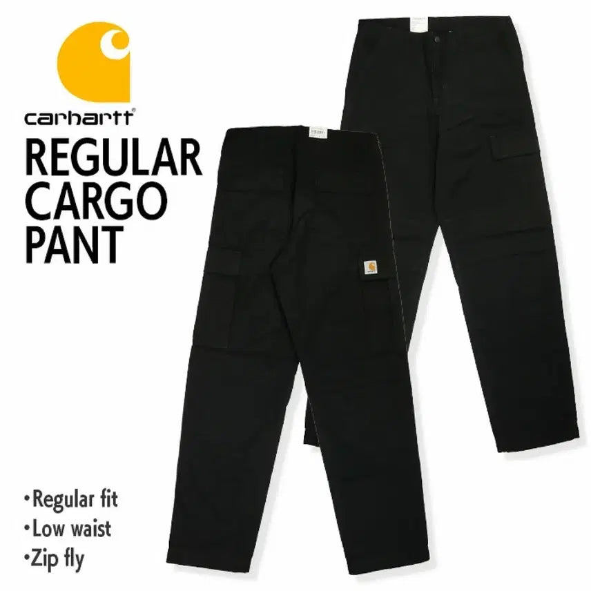 [BUNJANG] Carhartt WIP Columbia Ripstop Regular Cargo Pants Black / 34X32] 칼하트 WIP 콜룸비아 립스탑 레귤러 카고 팬츠 블랙