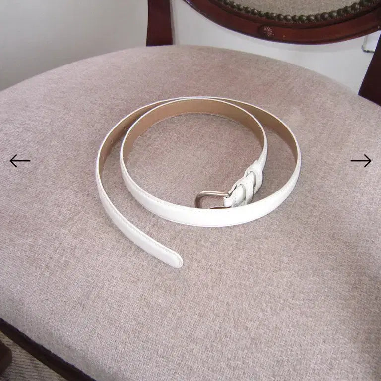 [BUNJANG] KIREV Slim Basic Belt White / 키레브 슬림 기본 벨트 화이트