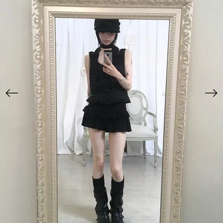 [BUNJANG] Kirev Ribbon Bustier Top with Scarf Set / 키레브 리본 뷔스티에 탑 ( 스카프set)