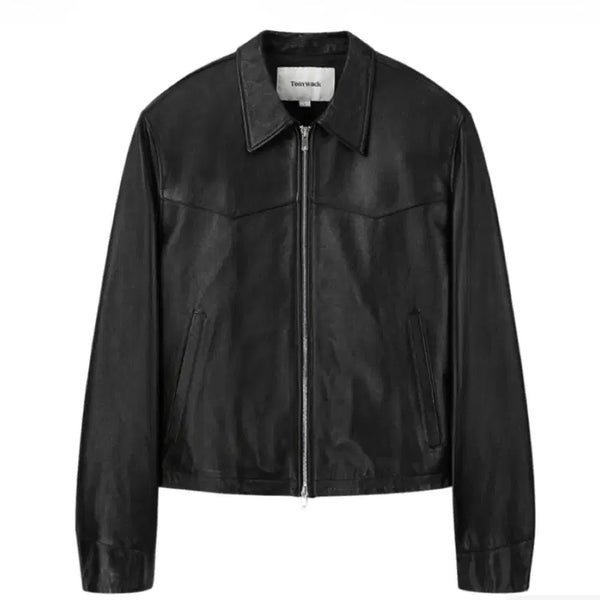 [BUNJANG] Tony Wack Leather Western Crop Jacket Black / 토니웩 레더 웨스턴 크롭 자켓 블랙
