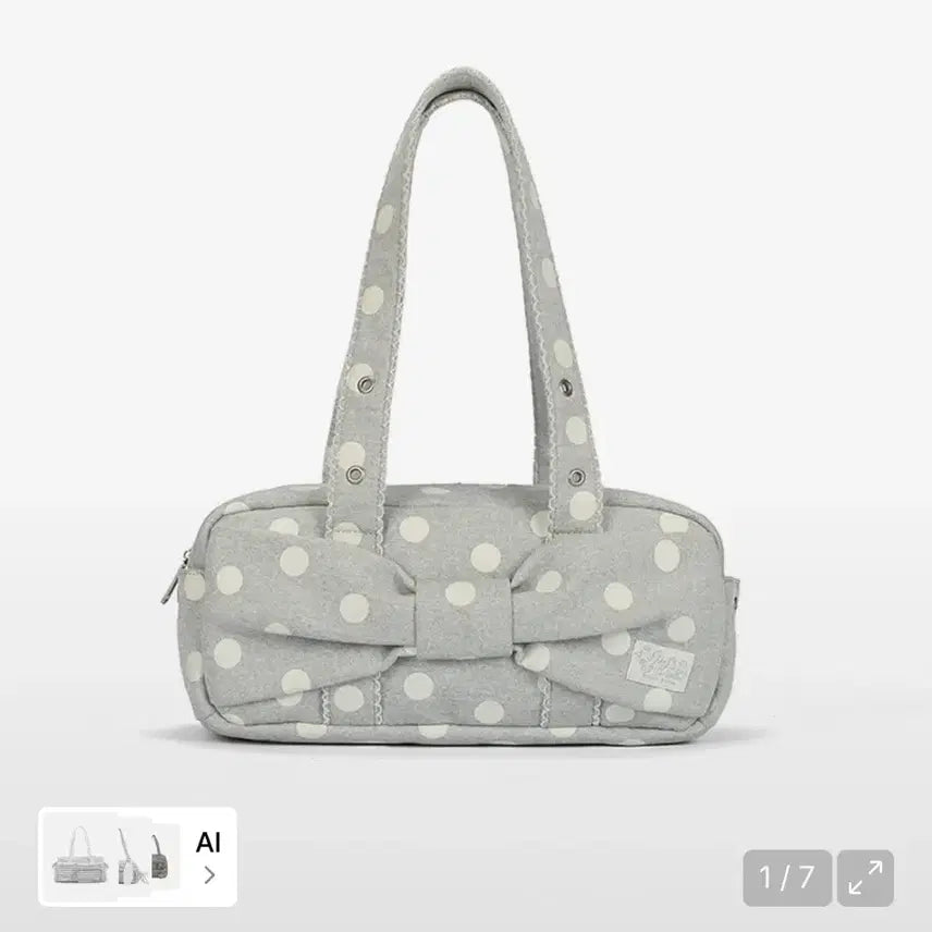 [BUNJANG] Banwork Shirring Ribbon Tote Bag / 반워크 셔링 리본 토트백 도트