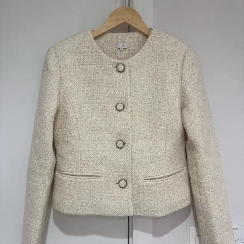 [BUNJANG] Sia Via Tweed Jacket Beige Mix Size 2 / 시에 비아 트위드 자켓 베이지믹스 2사이즈