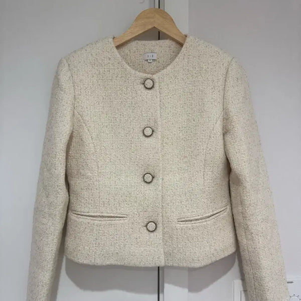 [BUNJANG] Sia Via Tweed Jacket Beige Mix Size 2 / 시에 비아 트위드 자켓 베이지믹스 2사이즈