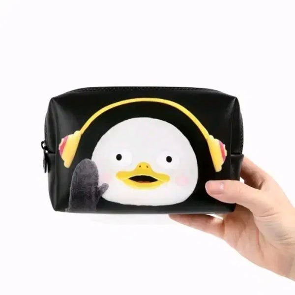 [BUNJANG] Giant Peng EBS Pengsoo Square Beauty Pouch - Black / 자이언트펭 펭수 사각 뷰티파우치 블랙