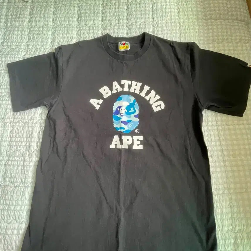 [BUNJANG] A BATHING APE ABC Camo College T-Shirt / 베이프 반팔티 A BATHING APE
