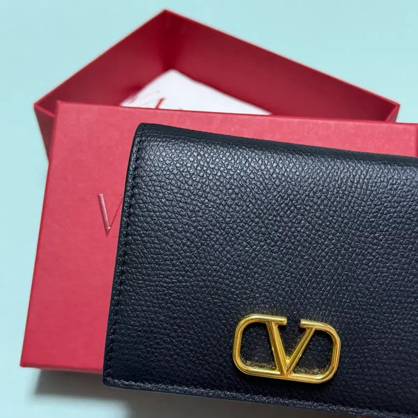 [BUNJANG] Valentino VLogo Signature Grained Calfskin Wallet / 발렌티노 브이로고 시그니처 그레이니 카프스킨 지갑