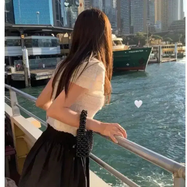 [BUNJANG] Rietta Floor Skirt Black / 리에뜨 플로어 스커트 블랙