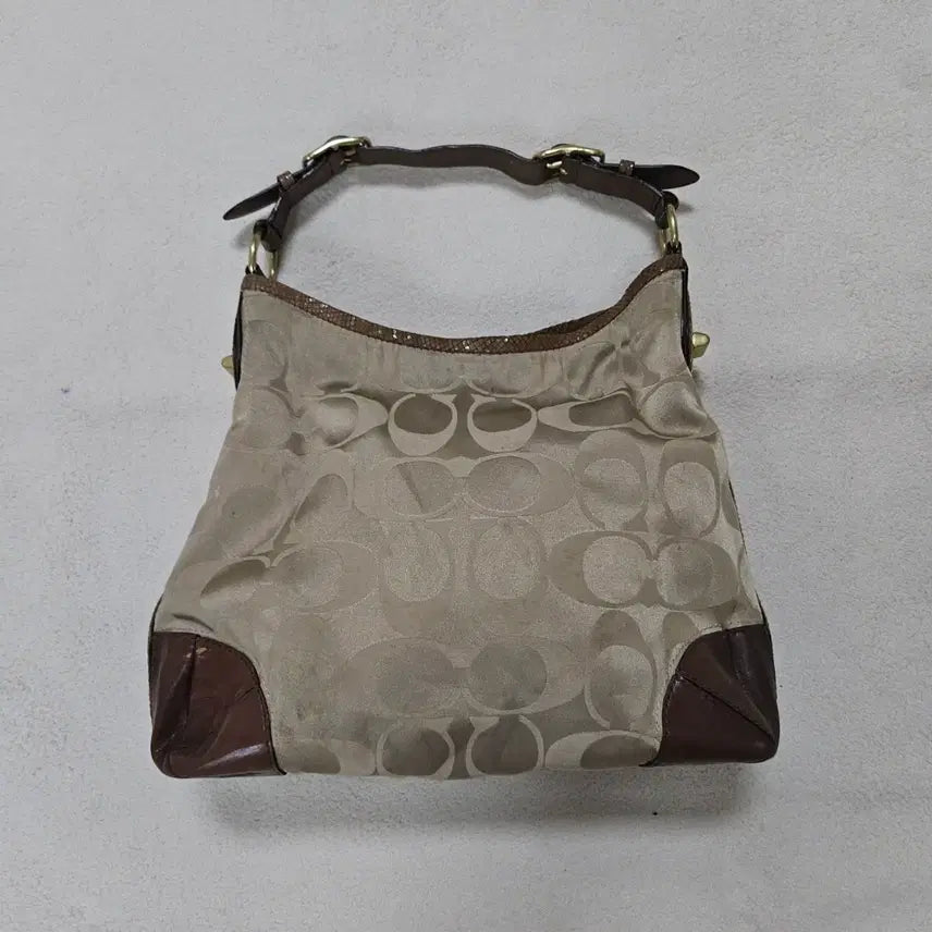 [BUNJANG] Coach Peyton Signature Satin Hobo Bag / 코치 페이튼 시그니처 사틴 호보백 급처