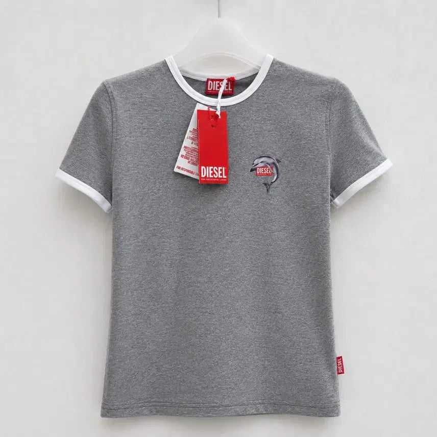 [BUNJANG] Diesel Women's Slim Fit Printed Short Sleeve T-Shirt / [새상품O/매장O] 디젤 반팔 티셔츠 여성 슬림 프린트 A21917