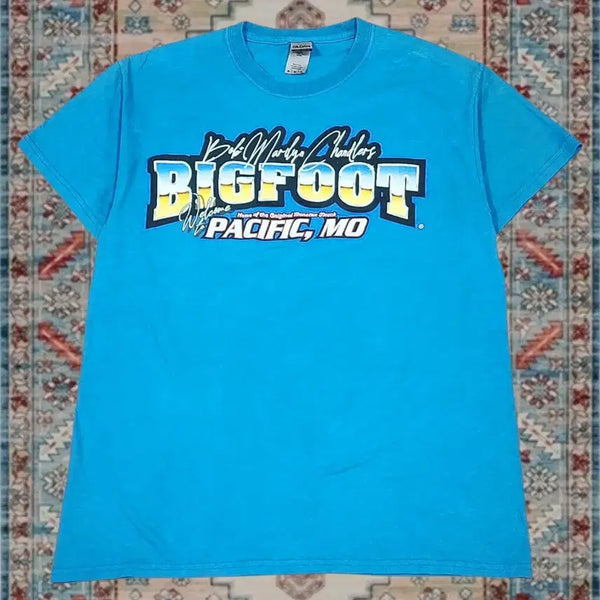 [BUNJANG] American Vintage Bigfoot Racing Car Graphic T-Shirt Turquoise M / 미국 빈티지 BIGFOOT 레이싱 카 그래픽 티 터코이즈 M