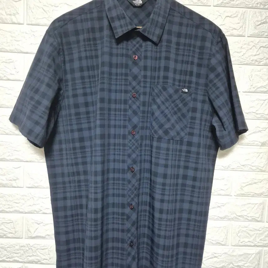 [BUNJANG] The North Face Checked Short-Sleeve Shirt Men's XL / 노스페이스 체크 반팔 셔츠 남성용