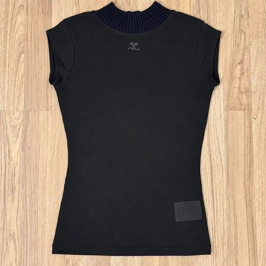 [BUNJANG] Courreges Genuine Mesh Mock Neck Sleeveless Top Black / 정품 꾸레쥬 반목 민소매 탑 블랙