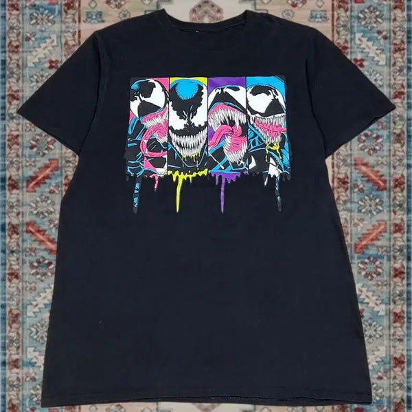 [BUNJANG] Marvel Venom Symbiote Neon Pop Art Short Sleeve T-Shirt M / 마블 Marvel 베놈 심비오트 네온 팝아트 반팔 티셔츠 M