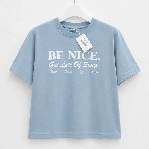 [BUNJANG] Sporty & Rich Women's Be Nice T-Shirt TO046S412BB / [새상품O/매장O] 스포티앤리치 반팔 여성 비 나이스 TO046S412BB