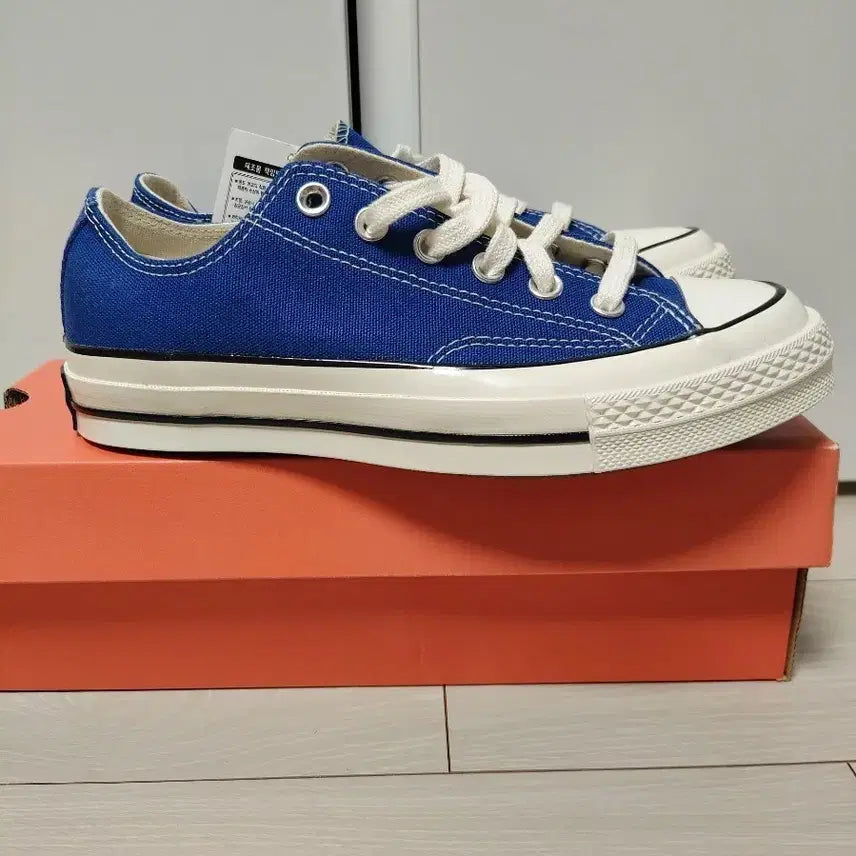 [BUNJANG] Converse Chuck 70 Low Vintage Canvas Rush Blue Sneakers (240) / 새상품 컨버스 240 척 70 로우